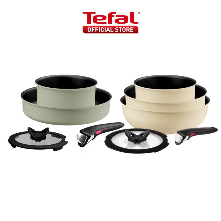 Tefal Ingenio So Delicious Cookware Set - 4pc/5pc, Saucepan w/lid, Frypan 24cm, Wokpan 26cm, Handle