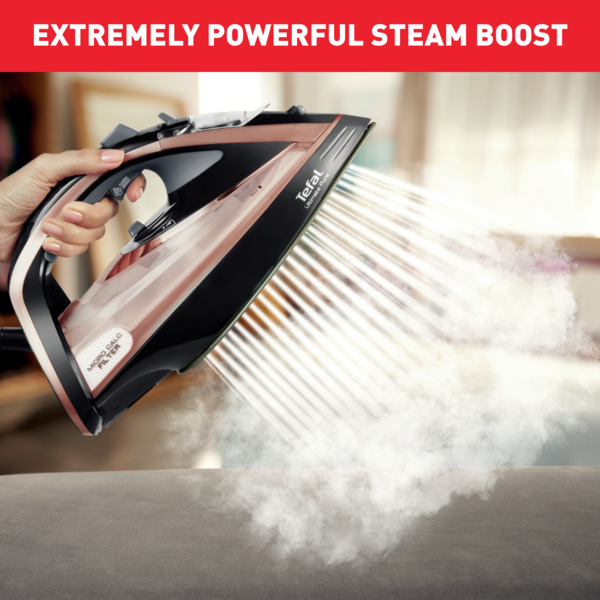 Tefal Ultimate Pure Steam Iron 3000W 350ml FV9845  260g Steam Boost, Time-Saving, Fast Heat Up, Easy-to-Use