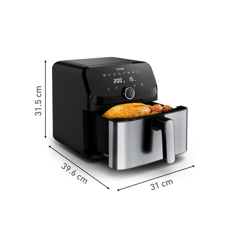 Tefal Easy Fry Mega Digital Air Fryer 7.5L EY855D  XL capacity, compact, 8 preset programmes, energy saving, dishwasher safe