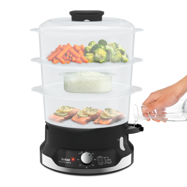 Tefal Ultracompact Steamer Practical Capacity 3 Tier 9L VC2048