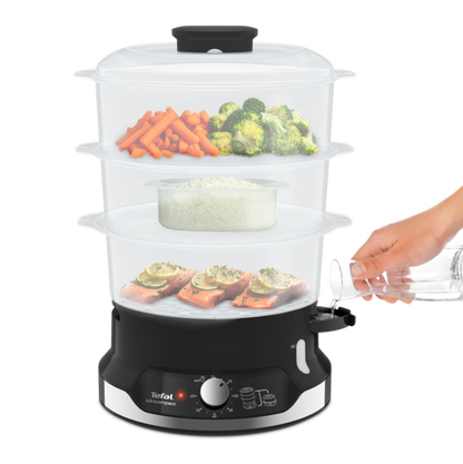 Tefal Ultracompact Steamer Practical Capacity 3 Tier 9L VC2048