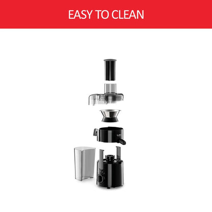 Tefal Frutelia Plus Juicer with Stainless Steel Filter ZE3708 - compact, 950ml pulp collector, 350W, 2 speeds and pulse, easy to clean, anti-grip feet