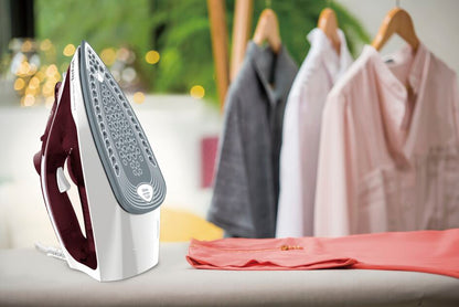 Tefal Express Steam Ceramic Soleplate Iron 270ml 2600W (Red) FV2869  Powerful, Anti-Drip, Enhanced Safety, Convenient, Easy-to-Use