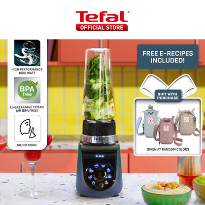 Tefal BlendUp Personal Blender BL19H4 Removable blades, 2 dishwasher safe BPA-free Tritan jars, 1000W, 8 auto programs