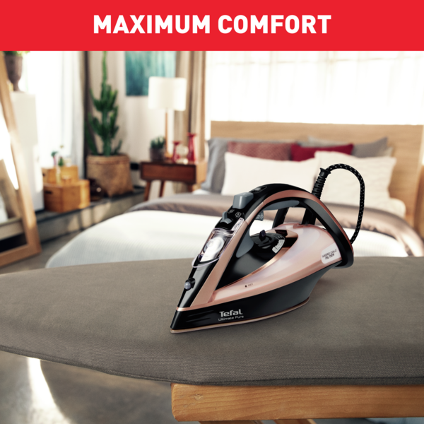 Tefal Ultimate Pure Steam Iron 3000W 350ml FV9845  260g Steam Boost, Time-Saving, Fast Heat Up, Easy-to-Use
