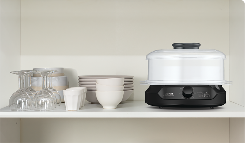 Tefal Minicompact Steamer (Ultra-Compact Design) 2 Tier 6L VC1398