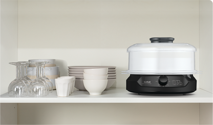 Tefal Minicompact Steamer (Ultra-Compact Design) 2 Tier 6L VC1398