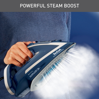 Tefal Smart Protect Plus Steam Iron 270ml 2800W (Durilium AirGlide) FV6872  205g Steam Boost, Smart Technology, Quality Soleplate, Full Protection