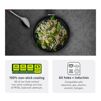 Tefal So Chef CW Set  Wok Pan 30cm w/lid + Frypan 28cm (G13594 + G13506) CWS291