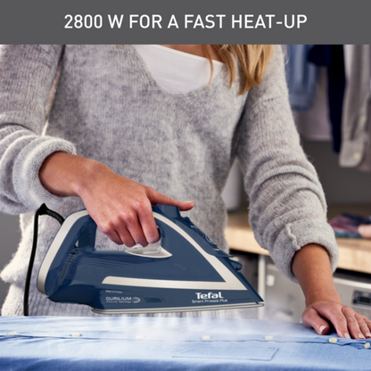 Tefal Smart Protect Plus Steam Iron 270ml 2800W (Durilium AirGlide) FV6872  205g Steam Boost, Smart Technology, Quality Soleplate, Full Protection