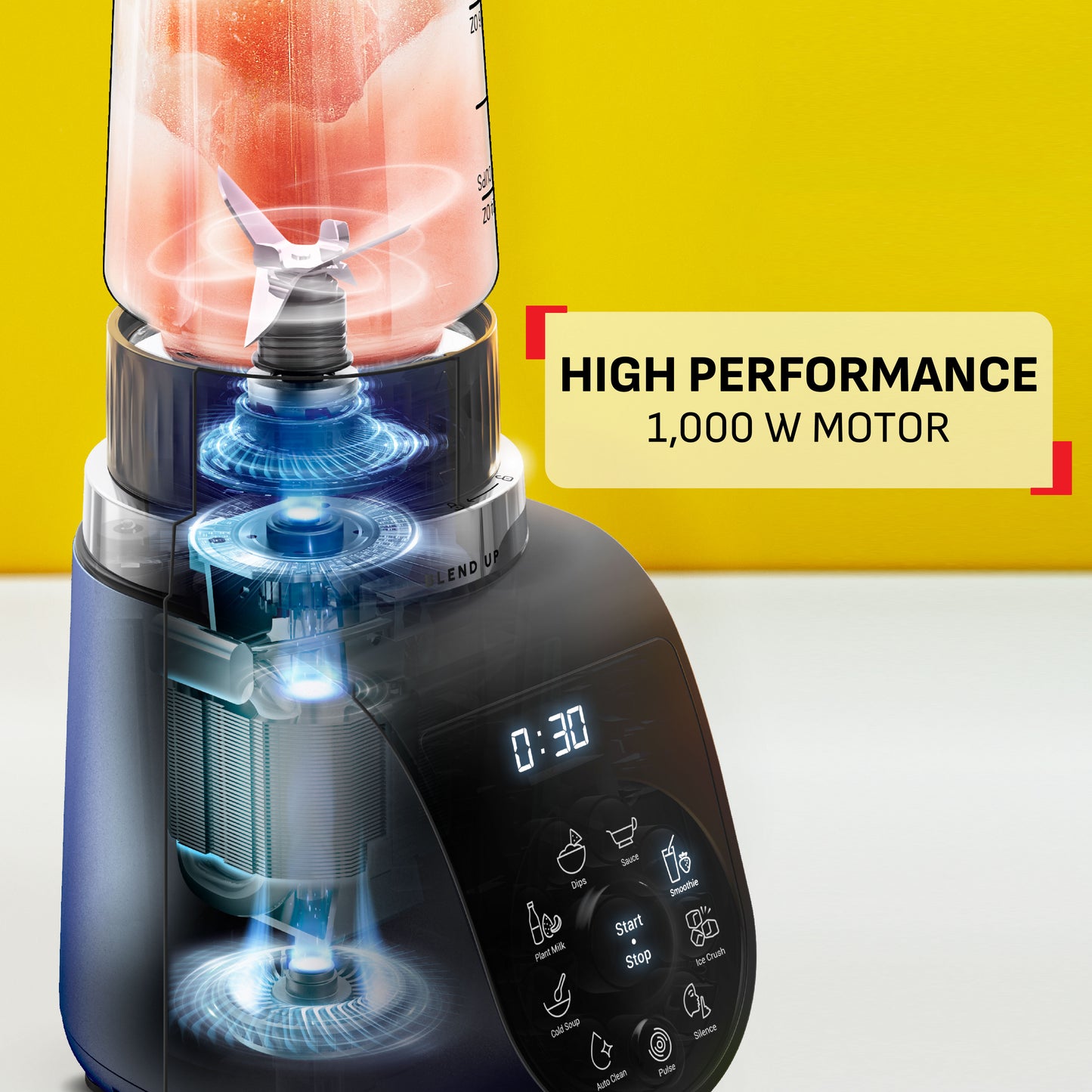 Tefal BlendUp Personal Blender BL19H4 Removable blades, 2 dishwasher safe BPA-free Tritan jars, 1000W, 8 auto programs