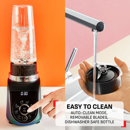 Tefal BlendUp Personal Blender BL19H4 Removable blades, 2 dishwasher safe BPA-free Tritan jars, 1000W, 8 auto programs
