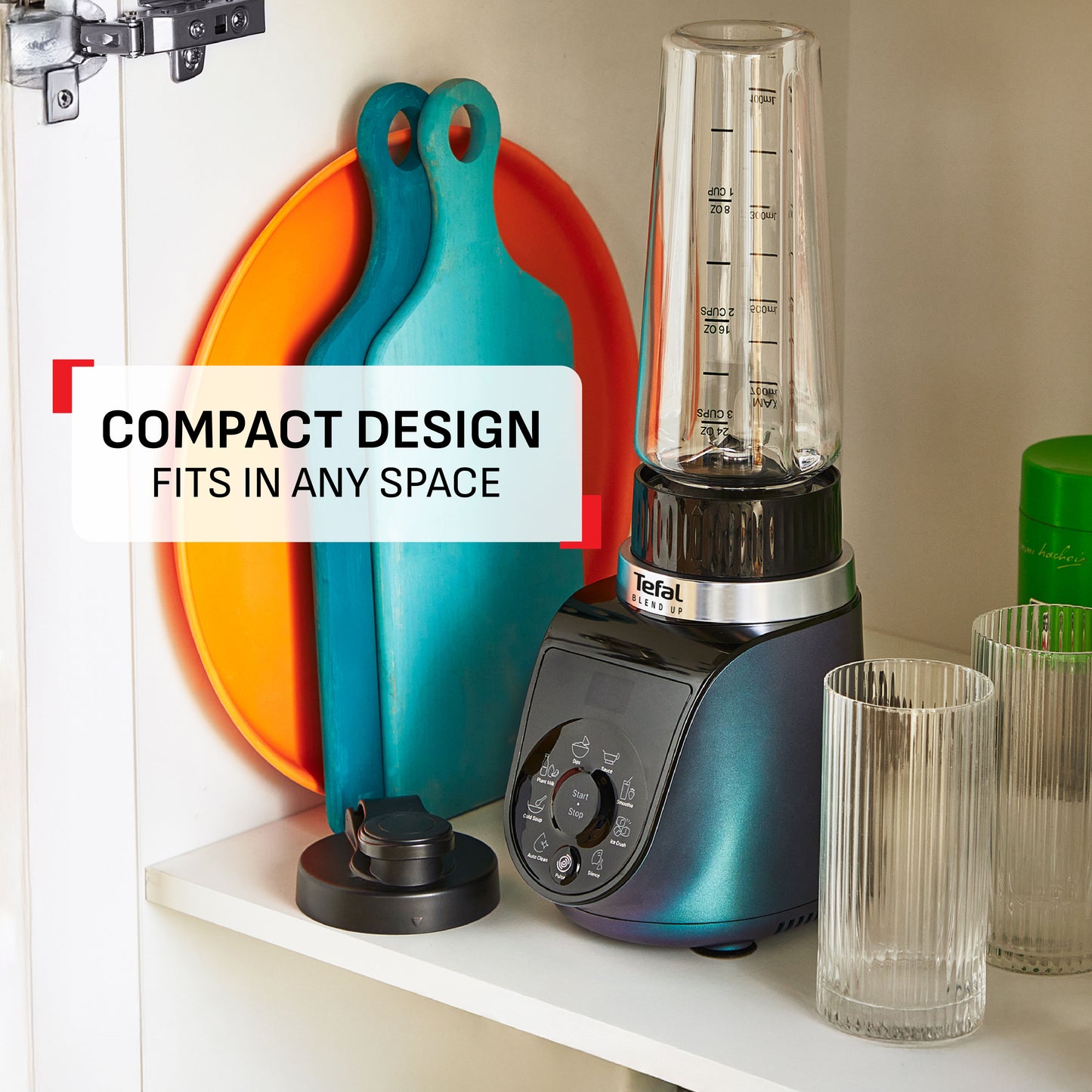 Tefal BlendUp Personal Blender BL19H4 Removable blades, 2 dishwasher safe BPA-free Tritan jars, 1000W, 8 auto programs