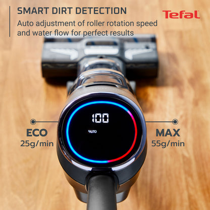 Tefal X-Clean 4/5 Wet & Dry Handstick Vacuum GF5035/GF5436 - 2-in-1 Vacuum & Wash, Edge Cleaning, Self-Cleaning, Smart Dirt Detection, LED Display