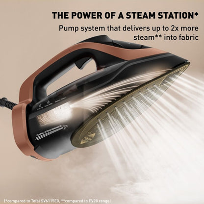 Tefal Ultimate Power Pro Steam Iron FV9E51 – 2990W, Durillium Airglide, AutoClean soleplate, Anti-drip, Made in France