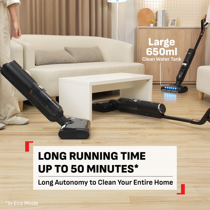 Tefal X-Clean 7 Wet & Dry Handstick GF5736 2-in-1 Vacuum & Wash, 180 Lay-Flat, Self-Clean + Hot Air Dry, Powerful 250W