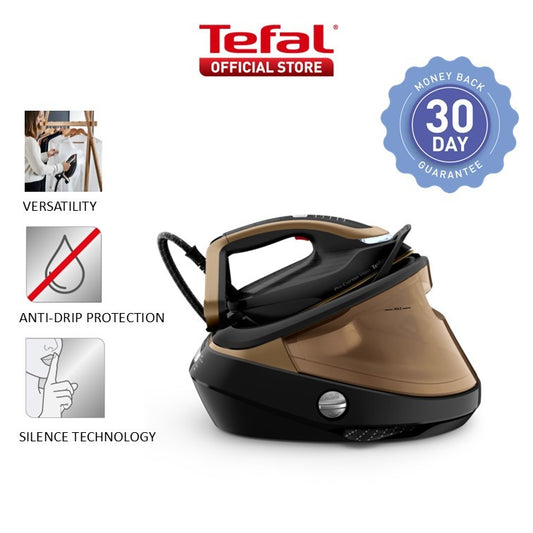 Tefal Pro Express Vision Steam Generator with Ironing Board GV9820 - 2800W, Up to 9 bar pressure, 750g/min steam boost, Smart LED vision, Auto Smart Steam, Made in France