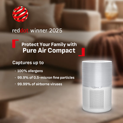 Tefal Pure Air Compact Air Purifier PT2220 ƒ?? Compact Lightweight,3 Automatic Mode, HEPA Allergy+ filtration