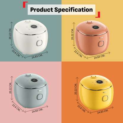 (NEW) Tefal POP 0.7L Rice Cooker RK535 - Small and Compact, Fuzzy Logic, 8 Programs, NFC Recipes, Removable Inner Lid