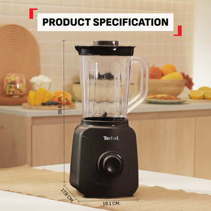 Tefal Blendforce Essential Blender w/ Chopper BL4118 - 450W, 1.85L Capacity, 4 Blades, 2 Speed, Pulse Mode
