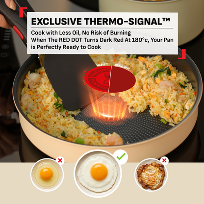 Tefal Ingenio So Delicious Cookware Set - 4pc/5pc, Saucepan w/lid, Frypan 24cm, Wokpan 26cm, Handle