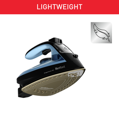 Tefal Freemove Air Cordless Steam Iron 2400W FV6551  190g Steam Boost, Cordless, Lightweight, Anti-Drip, Smart Technology, Ergonomic