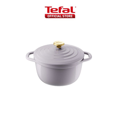 Tefal Air Soft Light Stew Pot w/ Lid - Green, Grey (20cm, 24cm) E26644/46, E27144/46