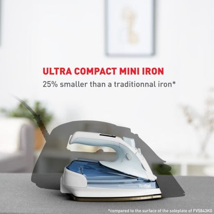 Tefal Freemove Mini Cordless Steam Iron FV6230 ƒ?? Powerful 1650W, Lightweight, Portable, Smart Auto-Off, Anti-Drip,?ÿAnti-