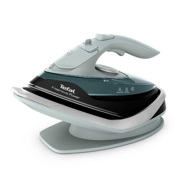 Tefal Freemove Power Cordless Steam Iron FV6672 ƒ?? Powerful 2600W, Lightweight, Smart Auto-Off, Anti-Drip, Anti-Scale