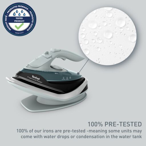 Tefal Freemove Power Cordless Steam Iron FV6672 ƒ?? Powerful 2600W, Lightweight, Smart Auto-Off, Anti-Drip, Anti-Scale