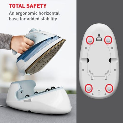 Tefal Freemove Mini Cordless Steam Iron FV6230 ƒ?? Powerful 1650W, Lightweight, Portable, Smart Auto-Off, Anti-Drip,?ÿAnti-
