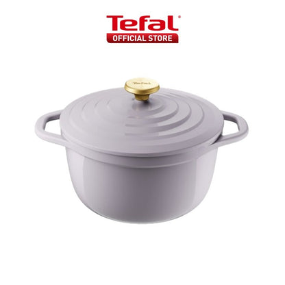 Tefal Air Soft Light Stew Pot w/ Lid - Green, Grey (20cm, 24cm) E26644/46, E27144/46