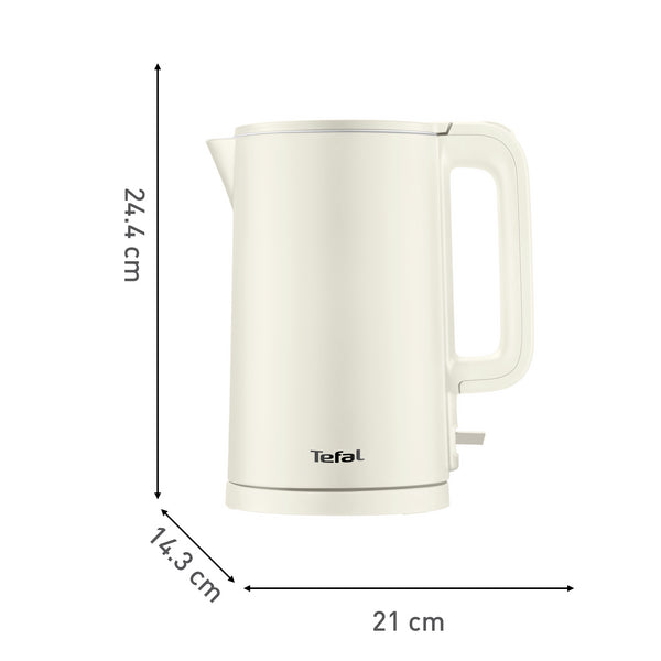 Tefal Thermo Protect 1.5L Kettle ƒ?? Safe to Touch, 1500W Fast Heating, Easy to Use, Auto-off, 360 Rotation KO140A/KO1408