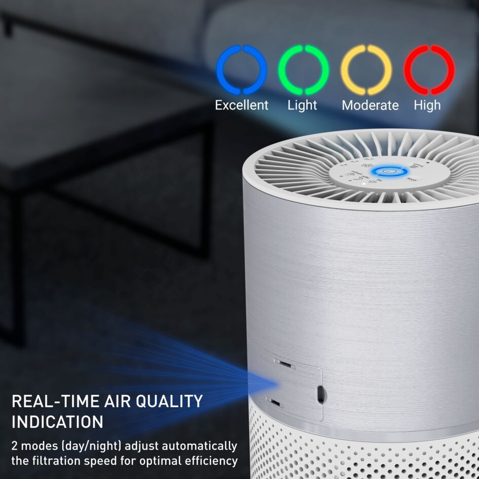 Tefal Pure Air Compact Air Purifier PT2220 ƒ?? Compact Lightweight,3 Automatic Mode, HEPA Allergy+ filtration