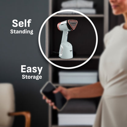 (NEW) Tefal Aerosteam Handheld Garment Steamer DT9814 – OptiFlow Suction Technology, 1400W, 20g/min Steam, 100ml Water Tank, Safe for All Fabrics