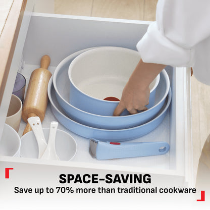 Tefal Ingenio Serenity Cookware Set - 4pc (Frypan 28cm + Wokpan 26cm+ Saucepan 20cm + Handle)