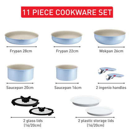 Tefal Ingenio Serenity 11pc Cookware Set