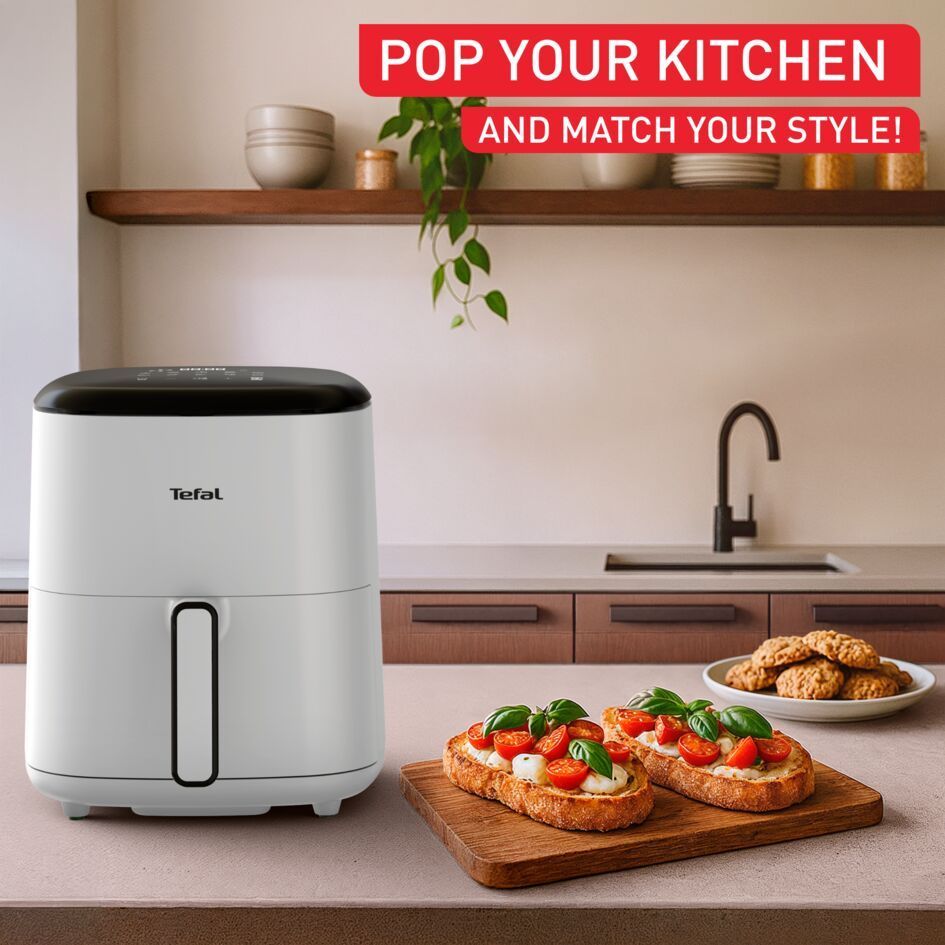 (NEW) Tefal Easy Fry POP 5L Air Fryer EY245 - 10 Programs, Mode Option, Adjustable Temperature, Touch Panel, Dishwasher-safe