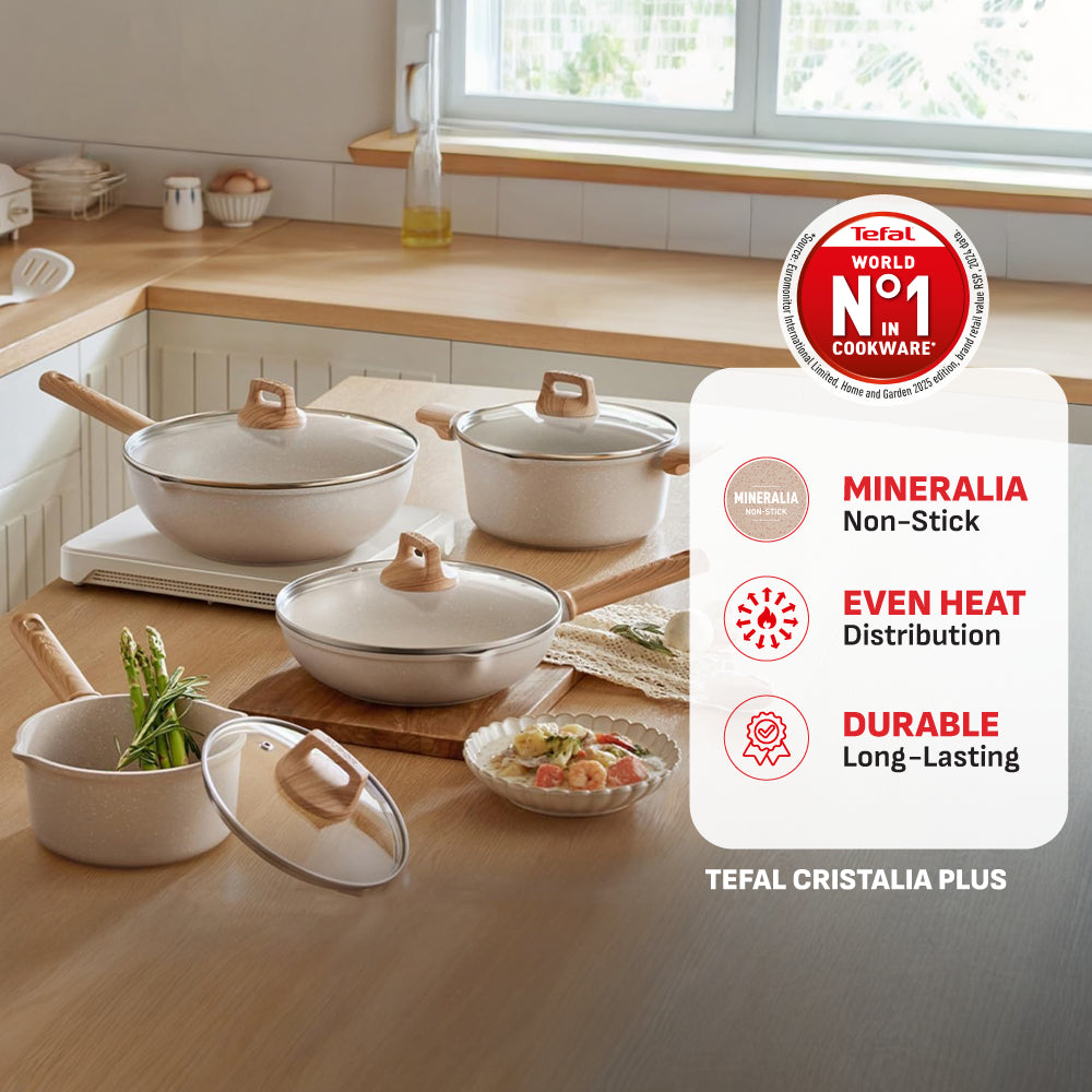 Tefal Cristalia Plus Deep Fry Pan 26cm / Saucepan 16cm / Stew Pot