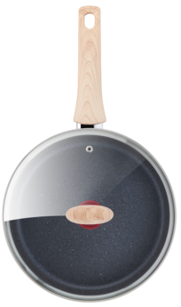 Tefal - sauteuse anti-adhésive 24cm + couvercle g2663202 - natural