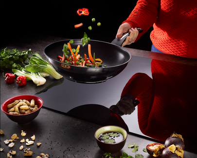 STONELINE® poêle wok 30 cm - Made in Germany, poignée amovible